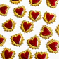 Dije Corazón Resplandeciente • Acero • 25x25 mm - Miniatura 1
