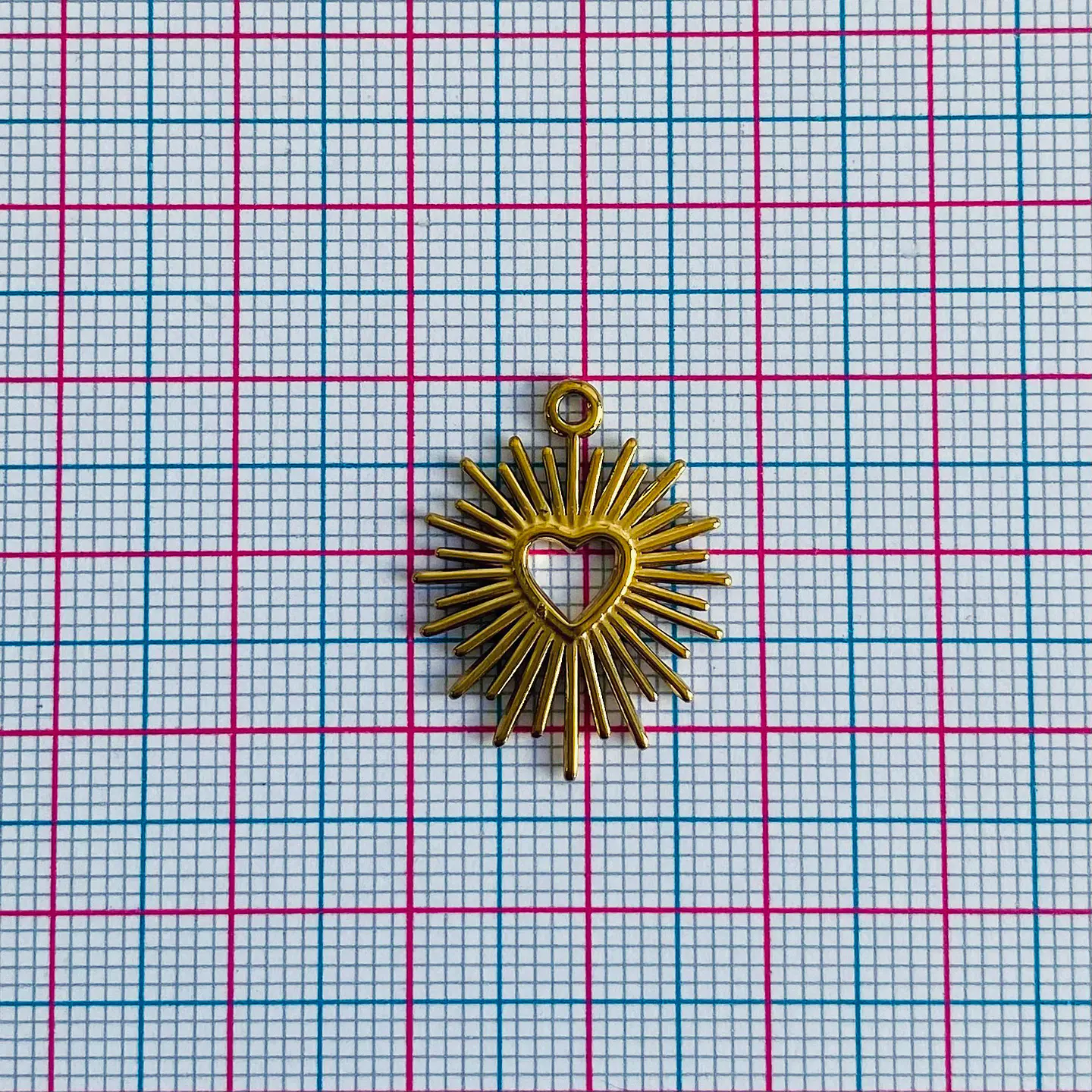 Dije Corazón Calado Resplandeciente • Acero • 18x23 mm 2