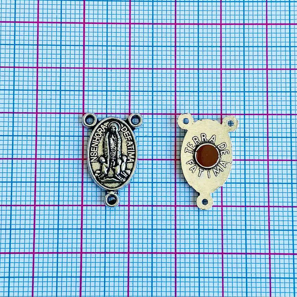 Centro para Rosario de la Virgen de Fátima • Zamak • 13x20 mm 2