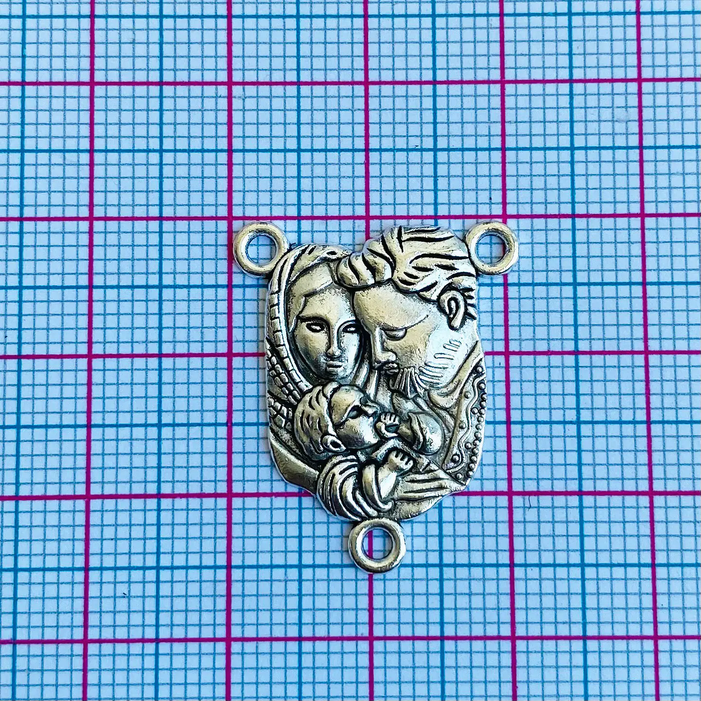 Centro para Rosario de la Sagrada Familia • Zamak • 21x25 mm 2