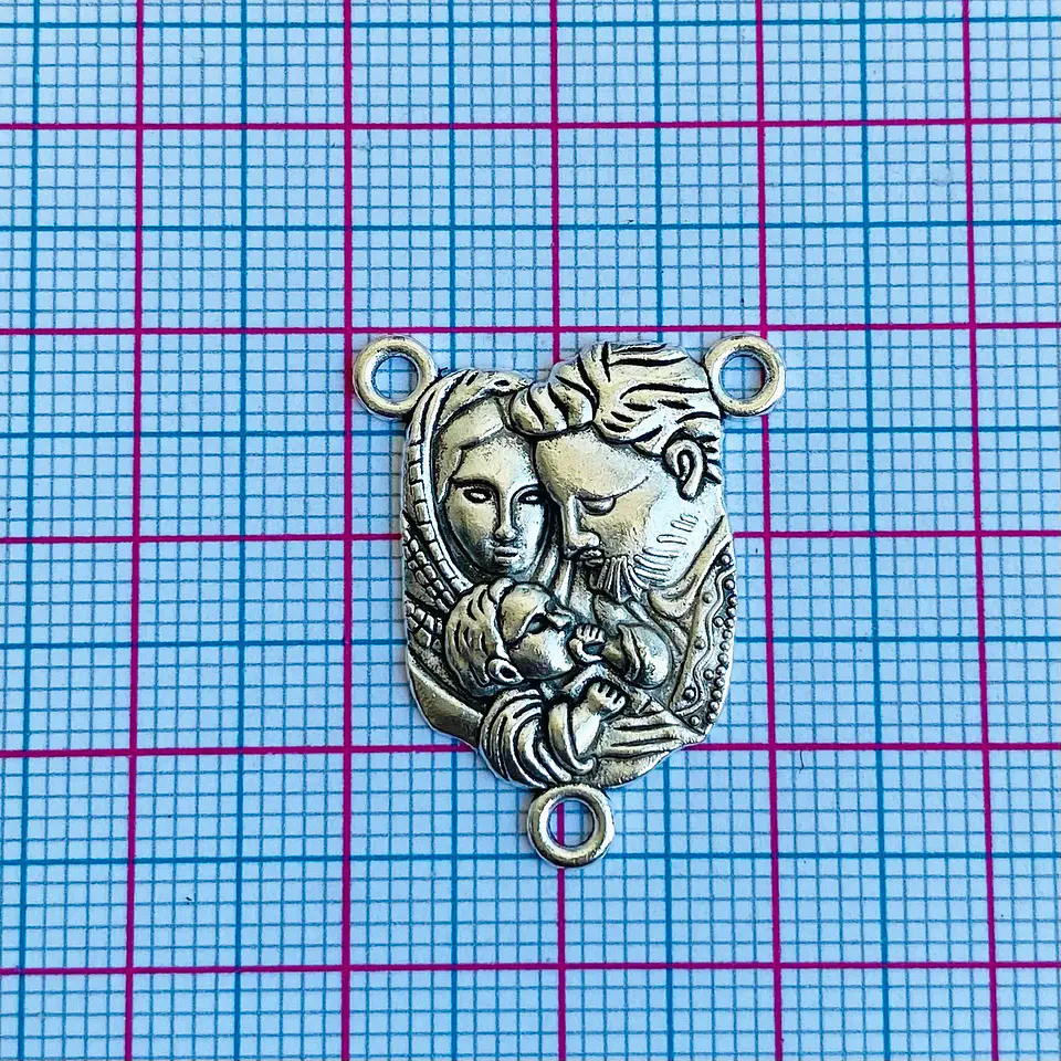 Centro para Rosario de la Sagrada Familia • Zamak • 21x25 mm 2