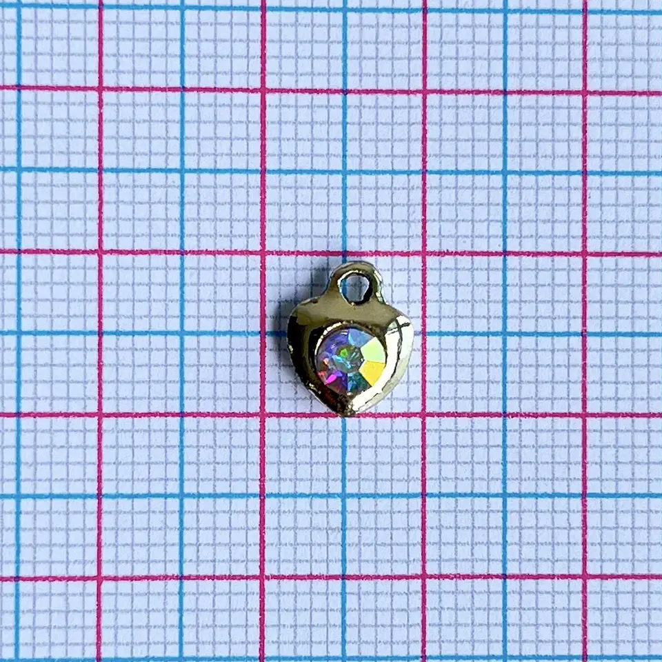 Dije Corazón con Circón • Fantasía • 8x10 mm 2