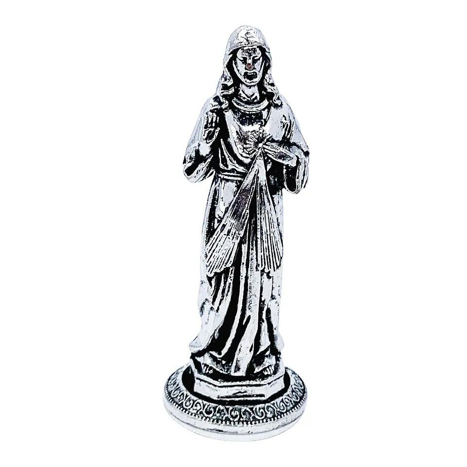 Señor de la Misericordia y Virgen Milagrosa con Base • Zamak • 3.5x9 cm 3