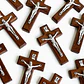 Cruz Cristo • Zamak • Madera • 46x60 mm - thumbnail 1