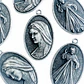 Medalla Virgen de Medjugorje y Señor de la Divina Misericordia • Zamak • 27x45 mm - thumbnail 1