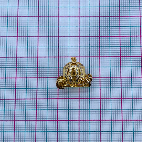 Pasador carruaje • Rodio • 16x17 mm