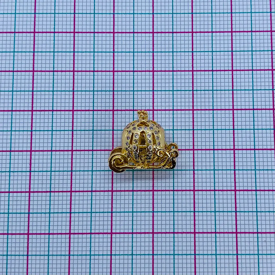 Pasador carruaje • Rodio • 16x17 mm 2