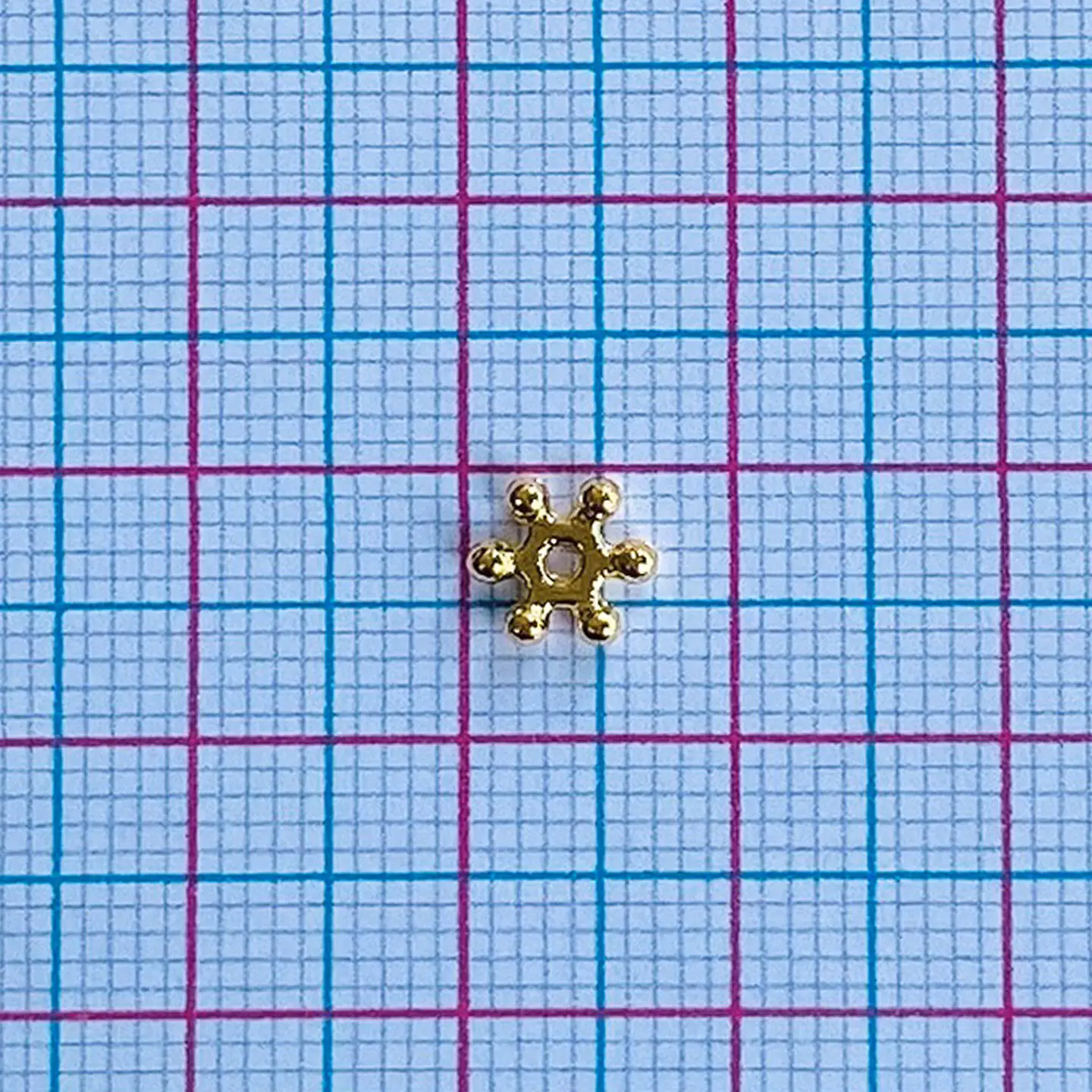 Separador Catápiz • Baño de Oro • 7x7 mm 2