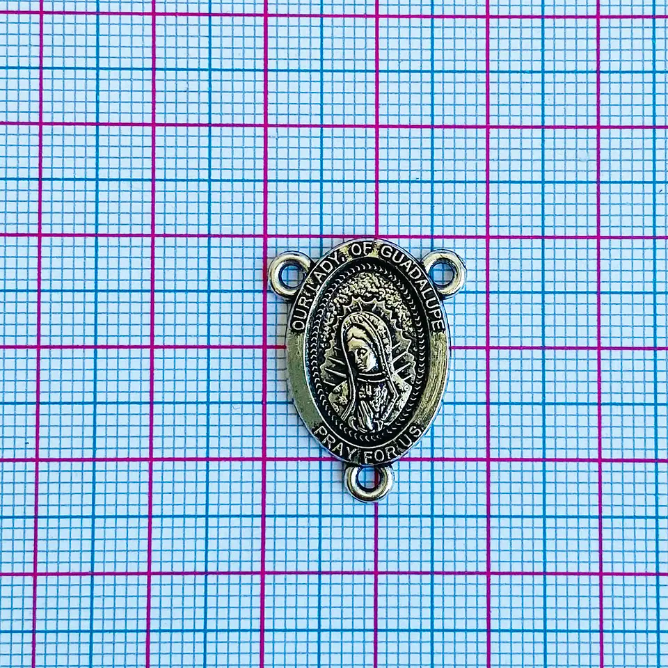 Centro para Rosario de la Virgen de Guadalupe • Zamak • 13x24 mm 2