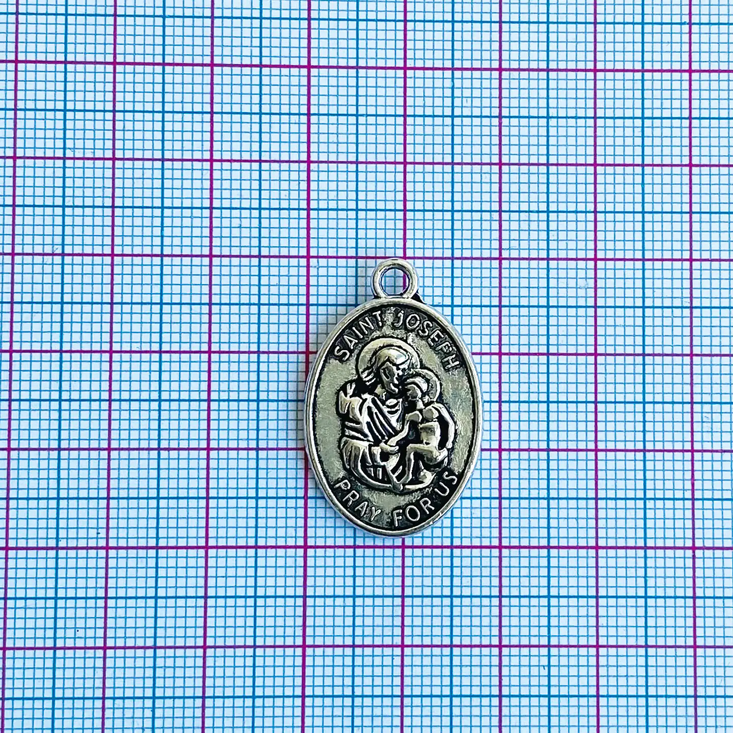 Dije Medalla de San José • Zamak • 18x28 mm 2