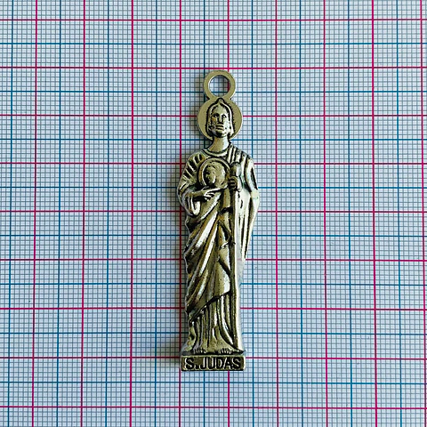 Dije de San Judas Tadeo • Zamak • 16x63 mm