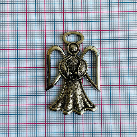 Dije Ángel con Aureola • Zamak • 30x46 mm