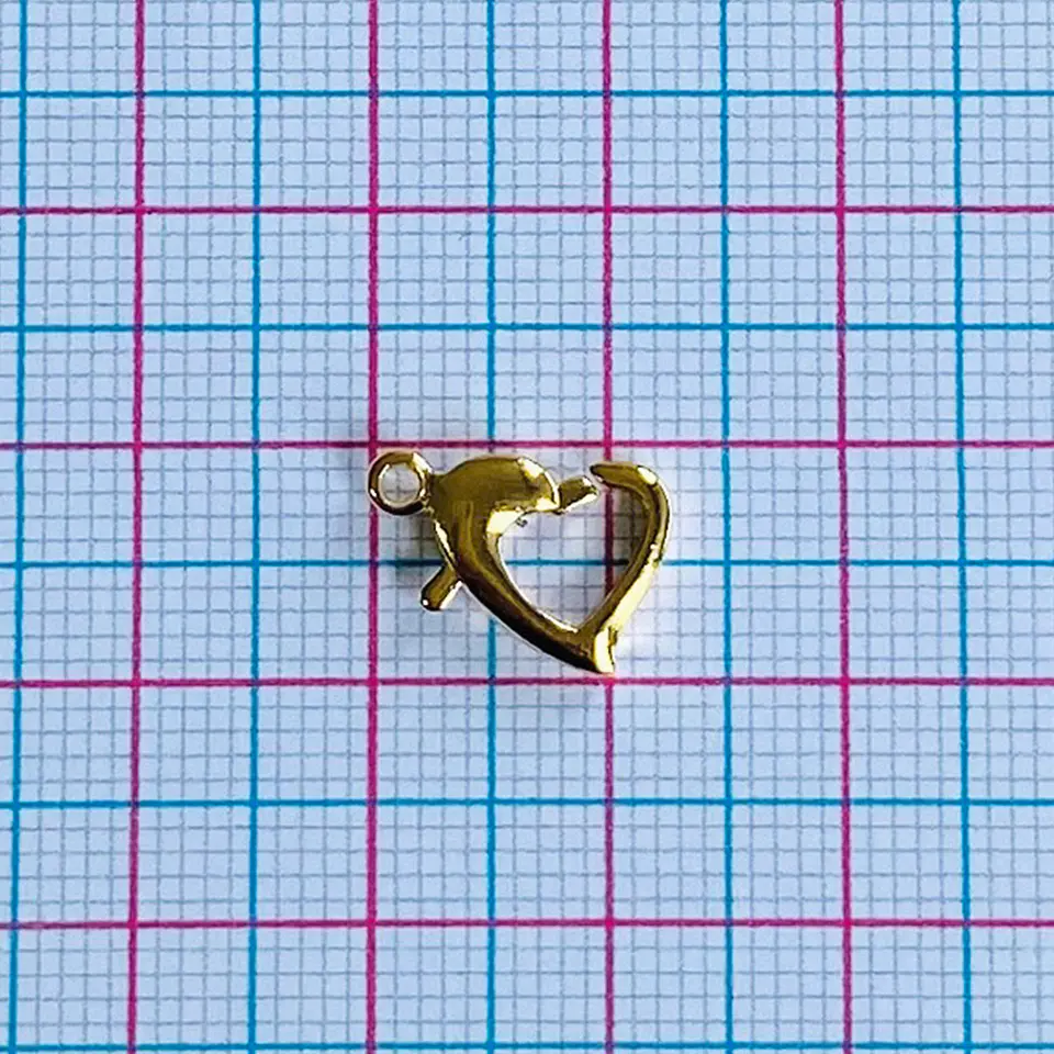 Broche Picoloro Corazón • Baño de Oro • 10x13 mm 2