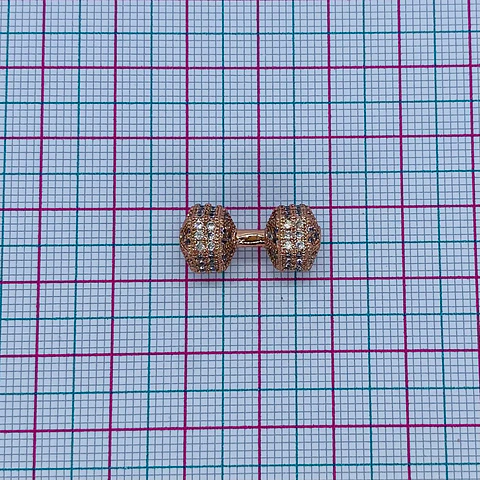 Separador Mancuerna • Rodio • 10x19 mm