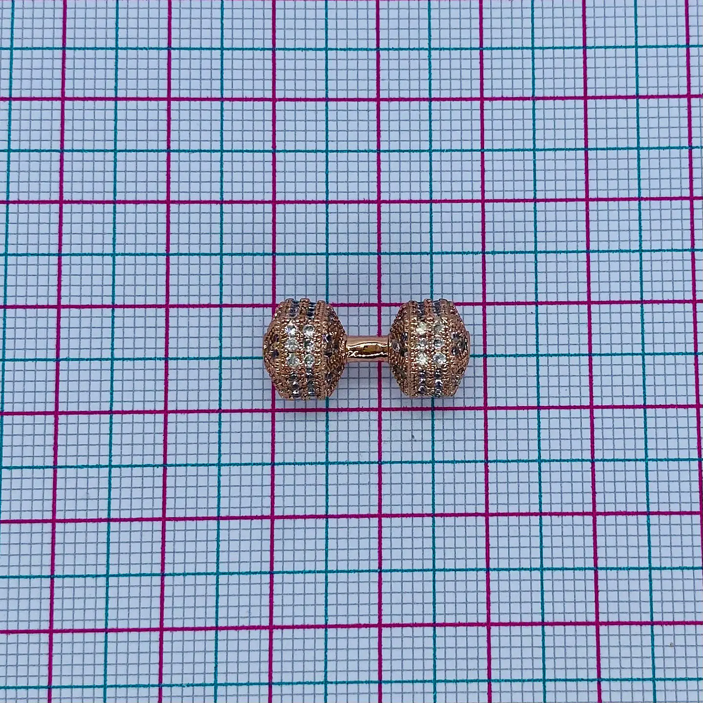 Separador Mancuerna • Rodio • 10x19 mm 2