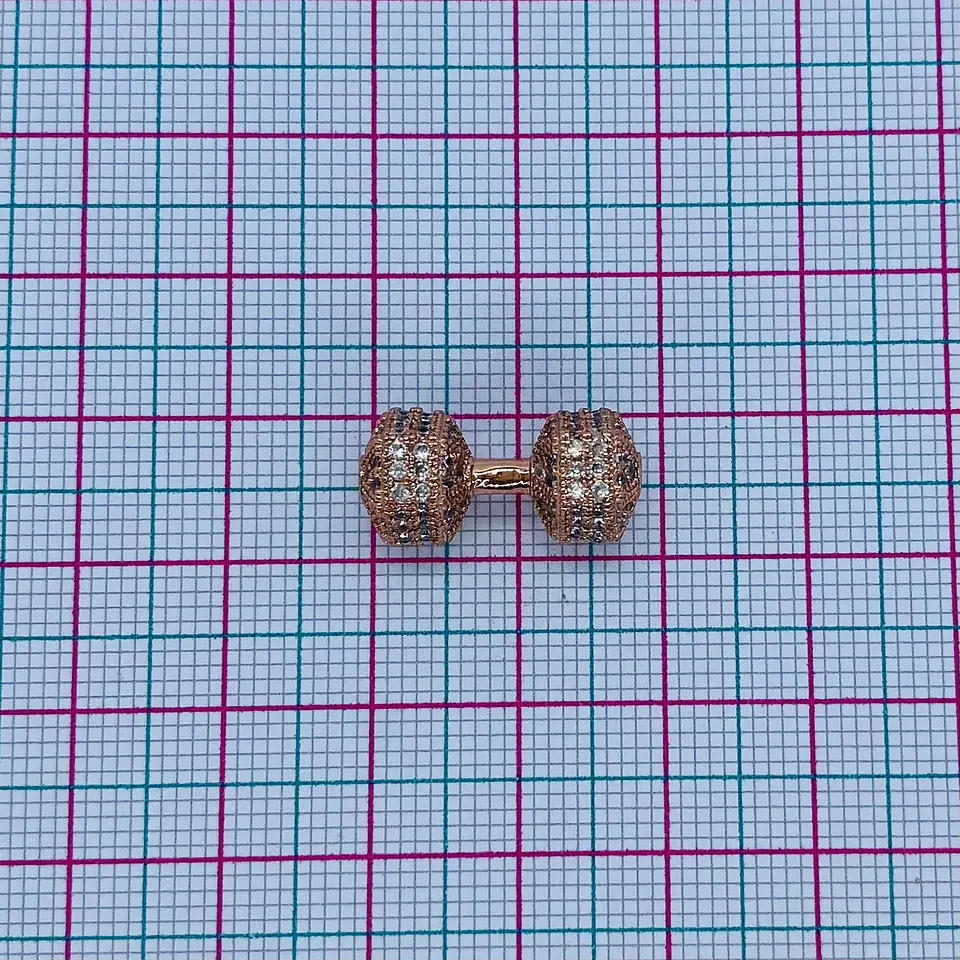 Separador Mancuerna • Rodio • 10x19 mm 2