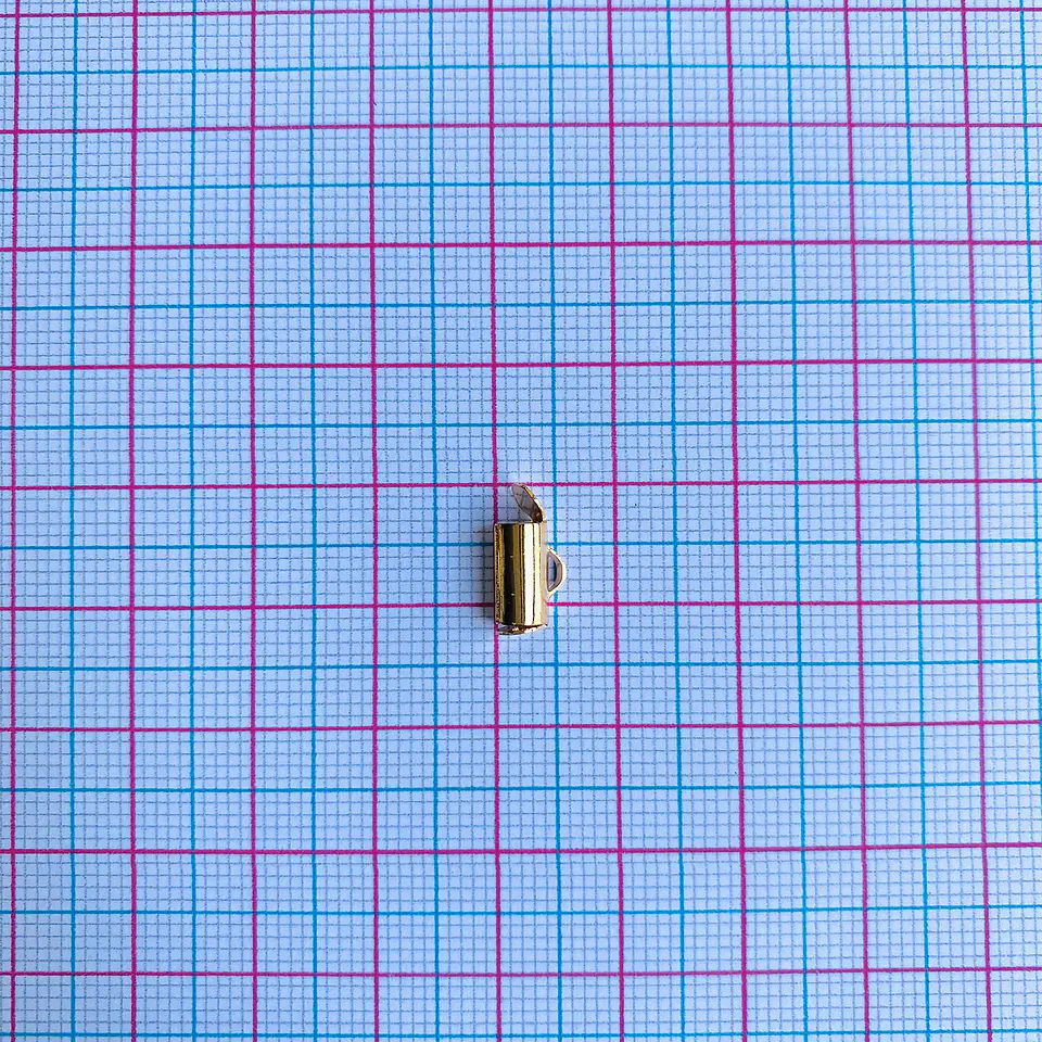 Broche Flauta Pequeño • Baño de Oro • 10x6 mm 2