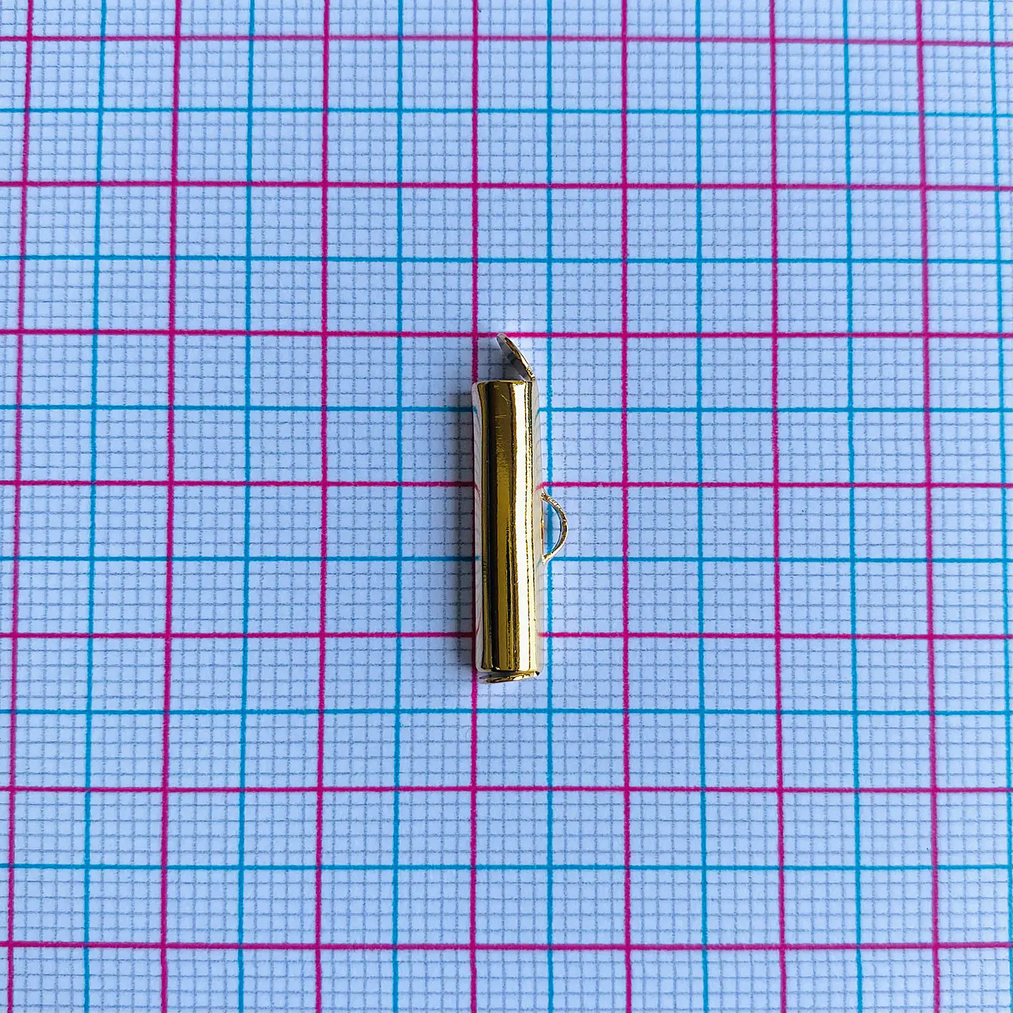 Broche Flauta Largo • Baño de Oro • 20x6 mm 2