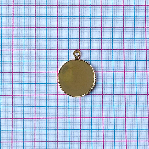 Base Para Encasquetar • Baño de Oro • 21x18 mm