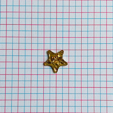 Herraje Topo Estrella • Baño de Oro • 19x19 mm