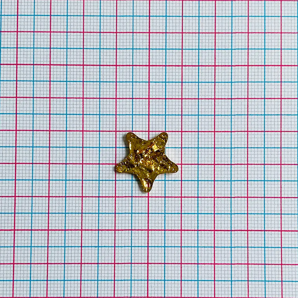 Herraje Topo Estrella • Baño de Oro • 19x19 mm 2