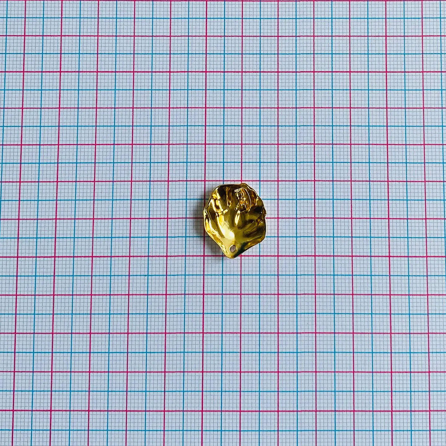 Herraje Topo Concha de Mar • Baño de Oro • 20x17 mm 2