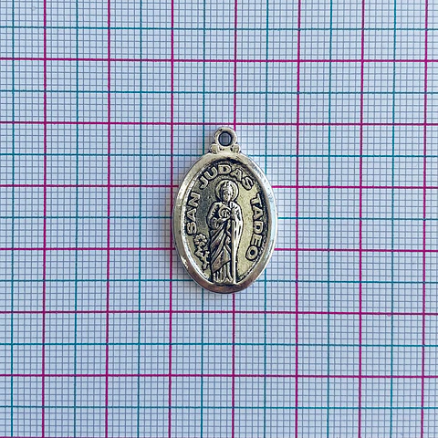 Medalla San Judas Tadeo • Zamak • 17x27 mm