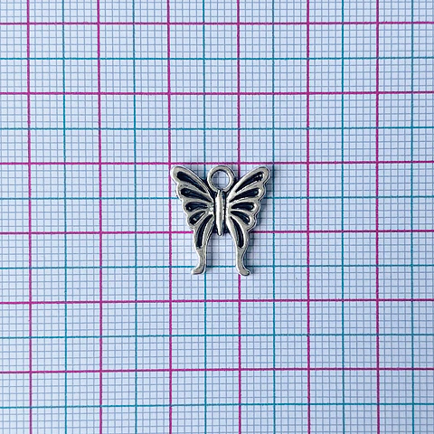 Dije Mariposa Silueta • Zamak • 16x15 mm
