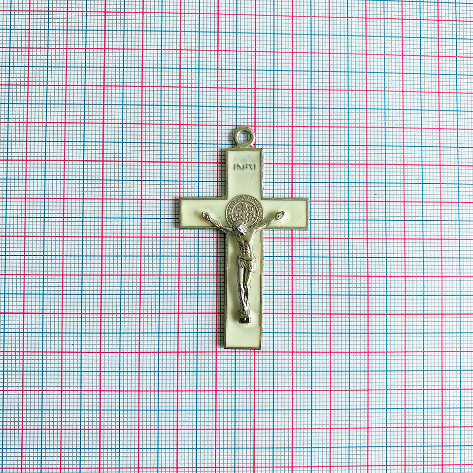 Dije Cristo San Benito • Zamak • 35x60 mm 2