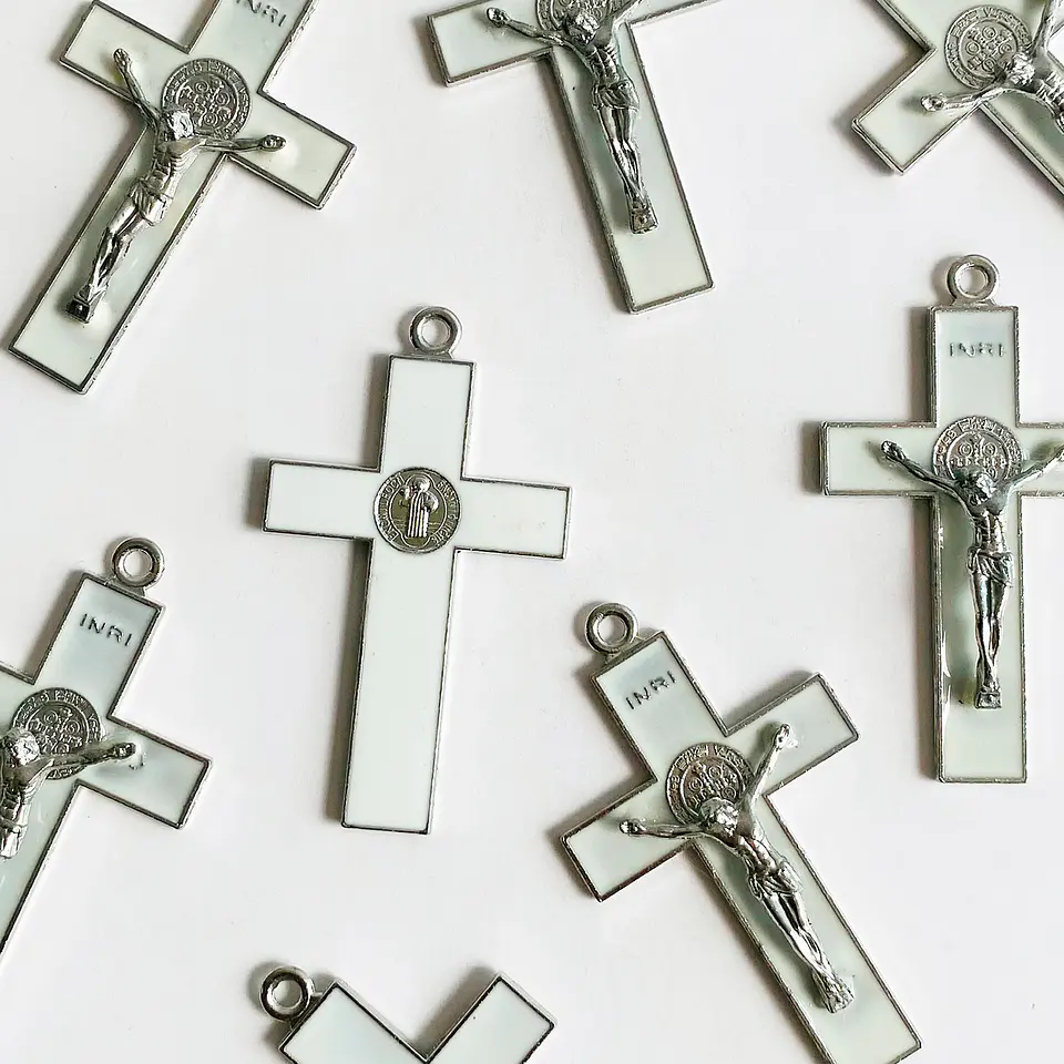Dije Cristo San Benito • Zamak • 35x60 mm 1