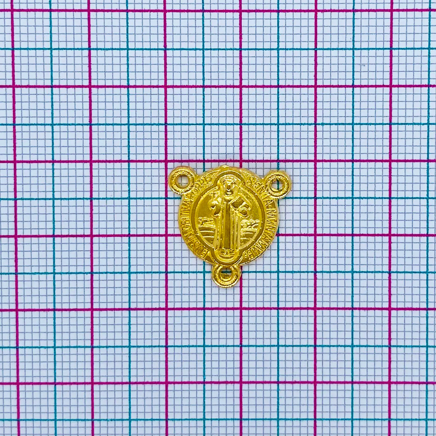 Crucero San Benito Dorado • Zamak • 16x16 mm 2