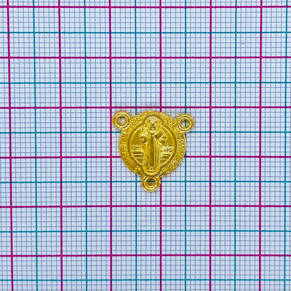 Crucero San Benito Dorado • Zamak • 16x16 mm 2