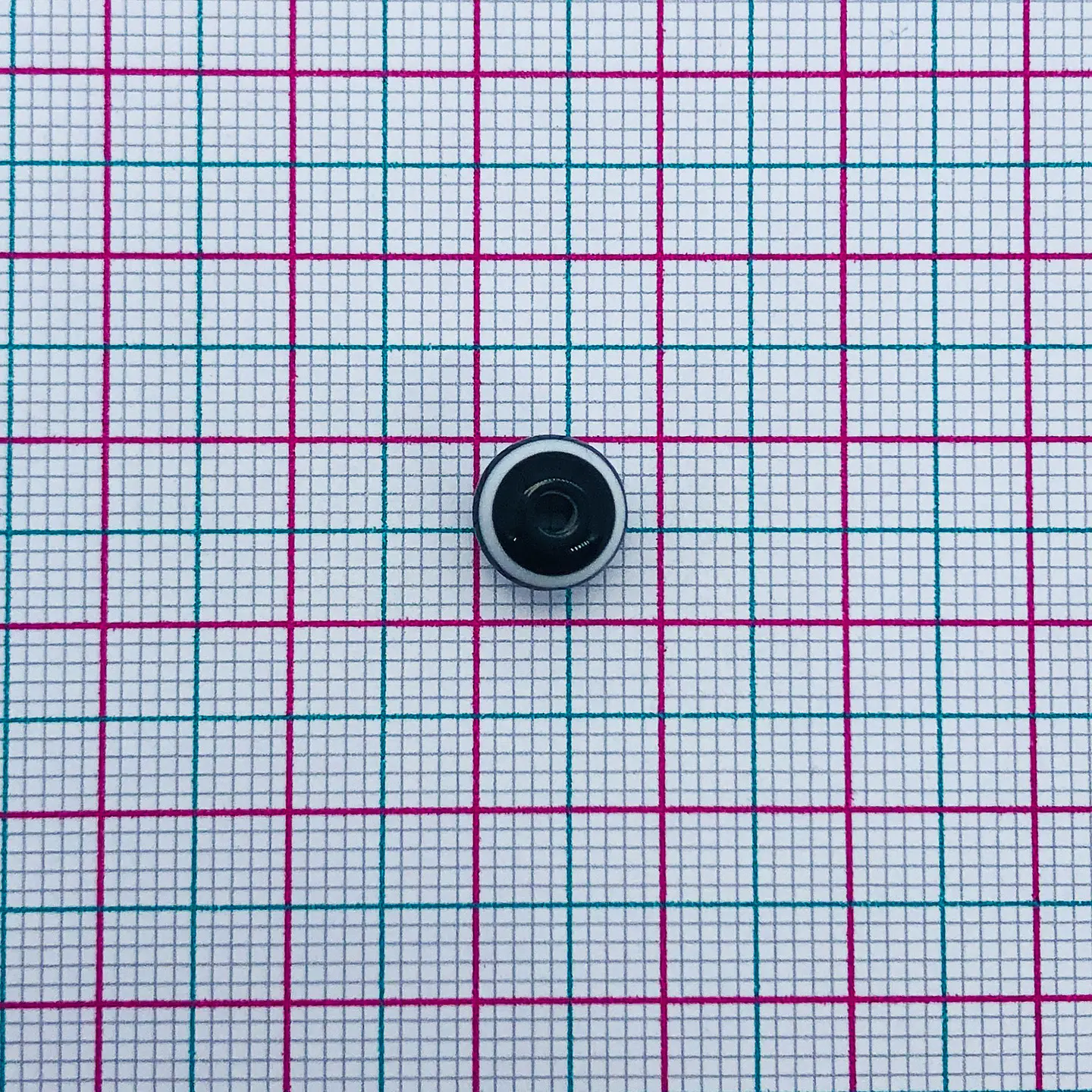 Cuenta Bola Nylon Rayada Negra • Acrílica • 8 mm 2