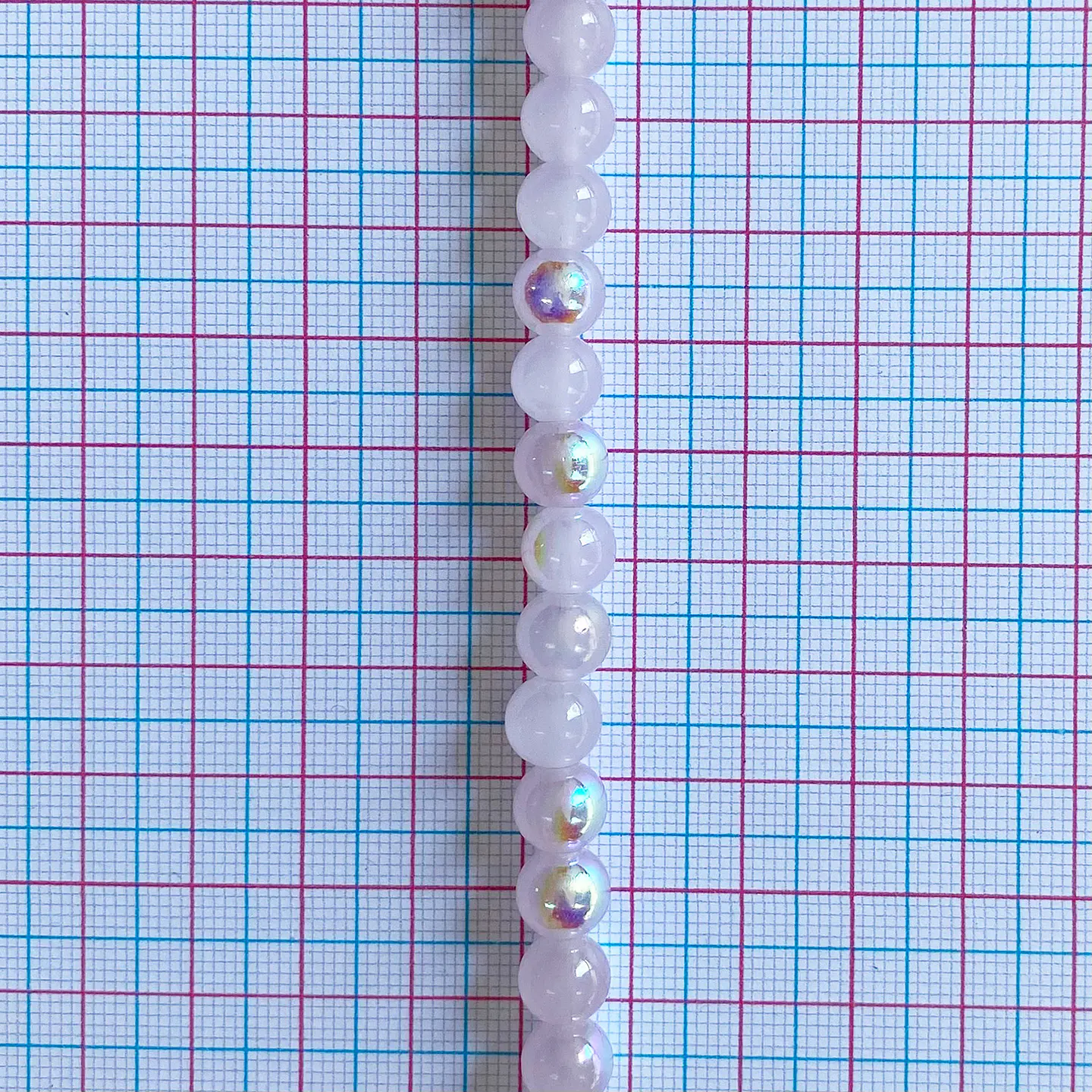 Perla Porcelanizada Brillo AB • Vidrio • 8 mm 2