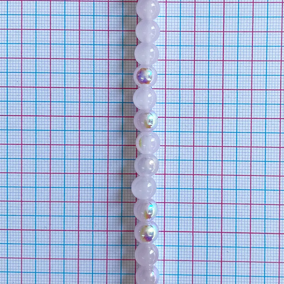 Perla Porcelanizada Brillo AB • Vidrio • 8 mm 2