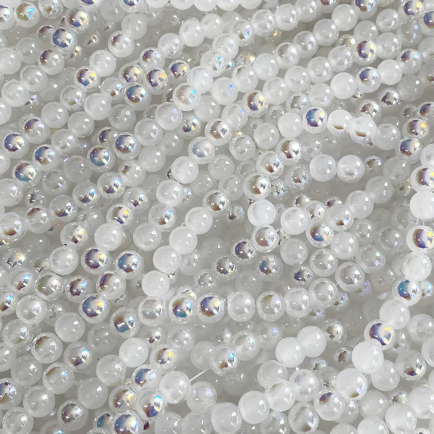 Perla Porcelanizada Brillo AB • Vidrio • 8 mm 3
