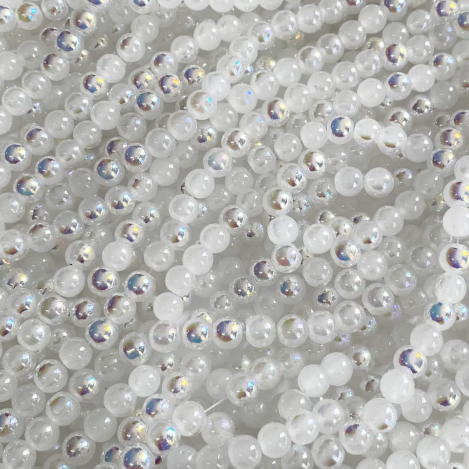 Perla Porcelanizada Brillo AB • Vidrio • 8 mm 3