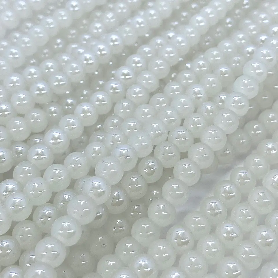 Perla Porcelanizada Esmaltada • Vidrio • 6 mm 3