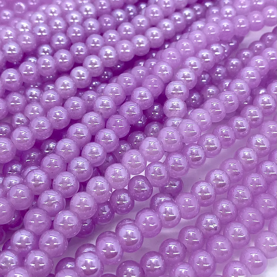 Perla Porcelanizada Esmaltada • Vidrio • 6 mm 1