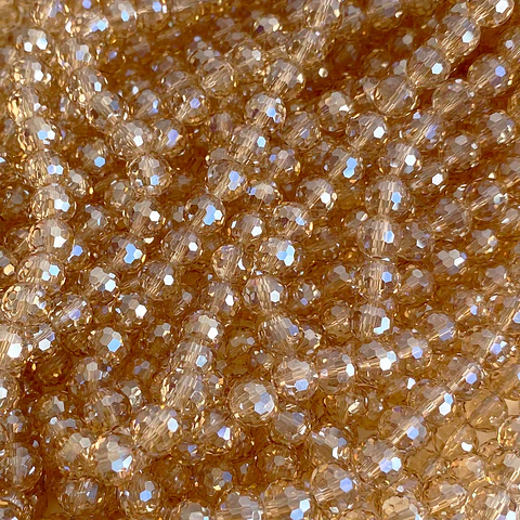 Separador Bola Mundo Champaña • Cristal • 8 mm