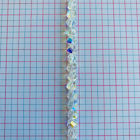 Separador Cubo Facetado AB • Cristal • 8 mm
