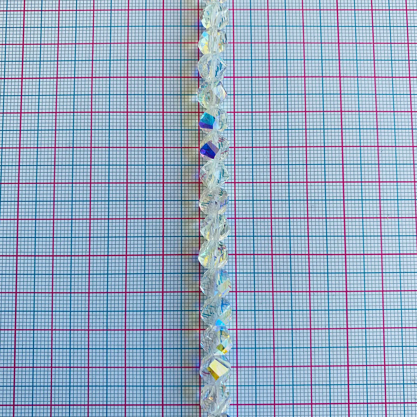 Separador Cubo Facetado AB • Cristal • 8 mm 2