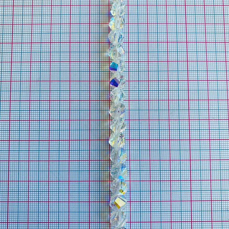 Separador Cubo Facetado AB • Cristal • 8 mm 2