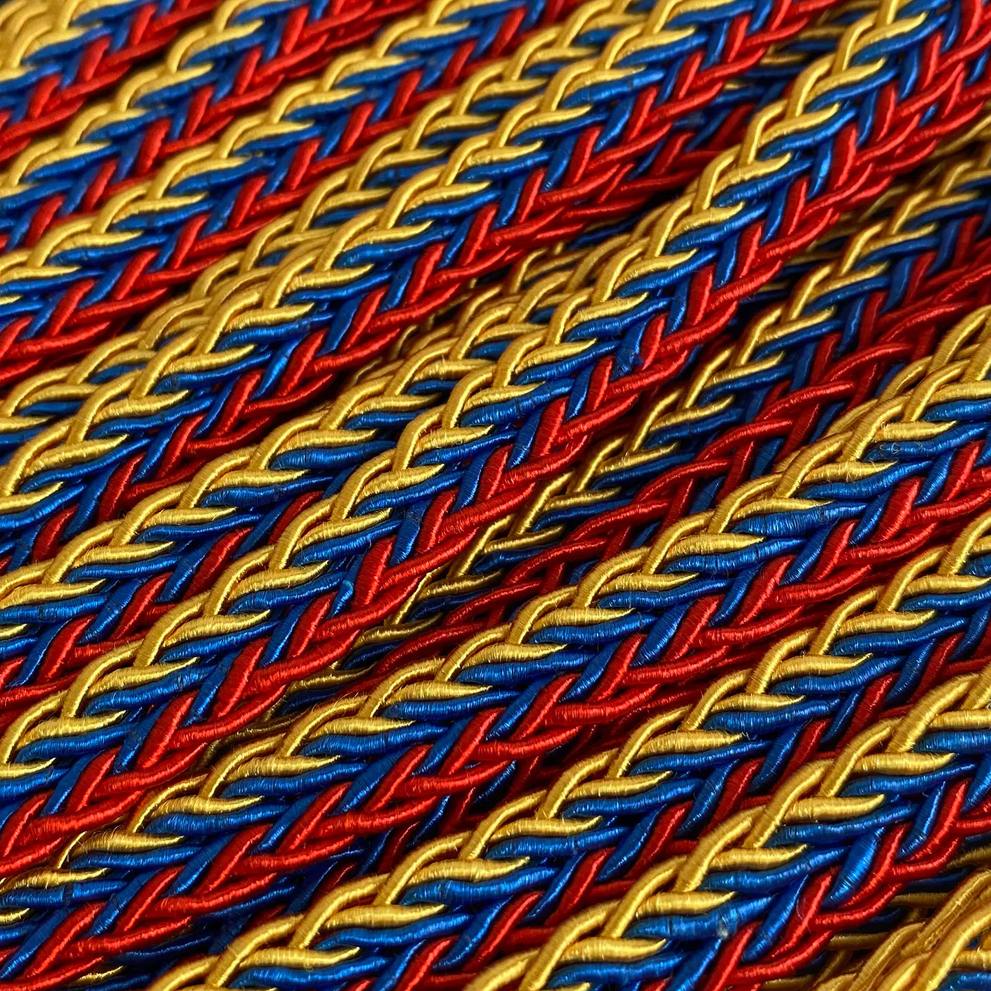 Cordón Trenzado Tricolor • 10 mm 1