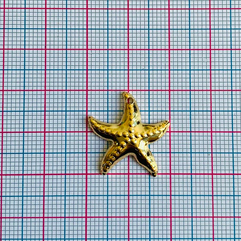 Dije Estrella de Mar • Baño de Oro • 20x20 mm