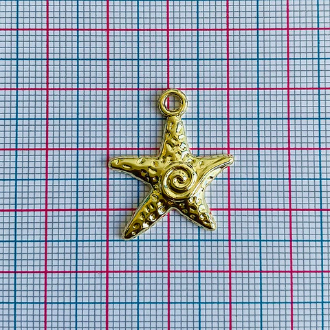 Dije Estrella de Mar Texturizada • Cover Gold • 20x25 mm