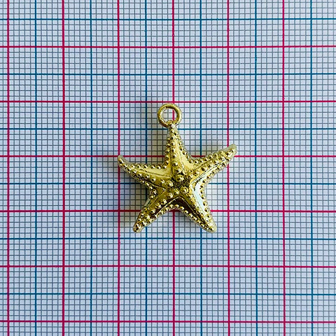Dije Estrella de Mar Punteada • Cover Gold • 21x24 mm