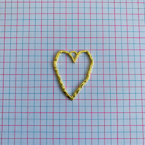 Dije Corazón Silueta • Cover Gold • 30x40 mm