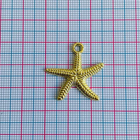 Dije Estrella de Mar Dorada • Cover Gold • 25x25 mm