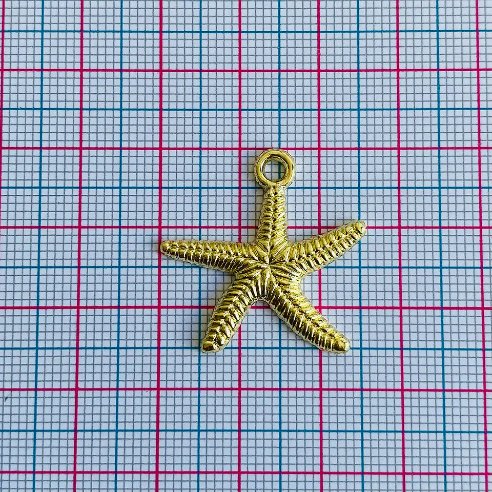 Dije Estrella de Mar Dorada • Cover Gold • 25x25 mm 2